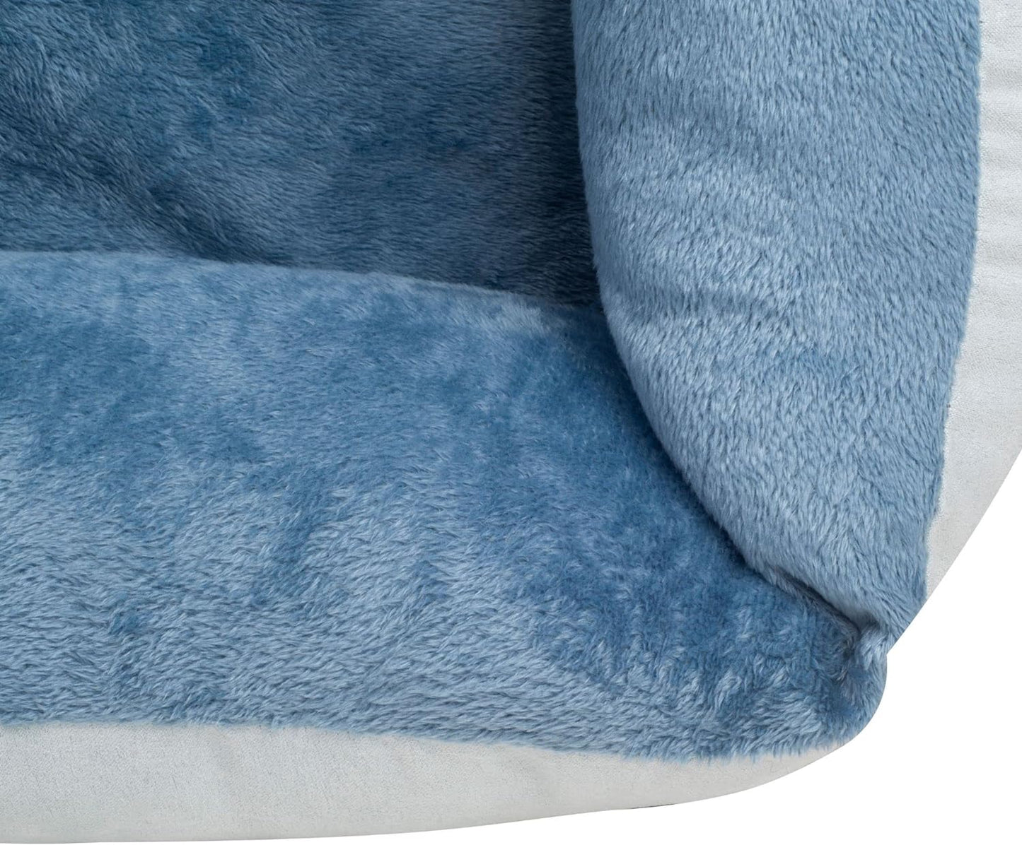 Orthopedic Rectangle Bolster Pet Bed,Dog Bed, Medium 25X21 Inches Blue, by Happycare Textiles, Blue with Orthopedic Insert. (HCT-ORT-BLUE)